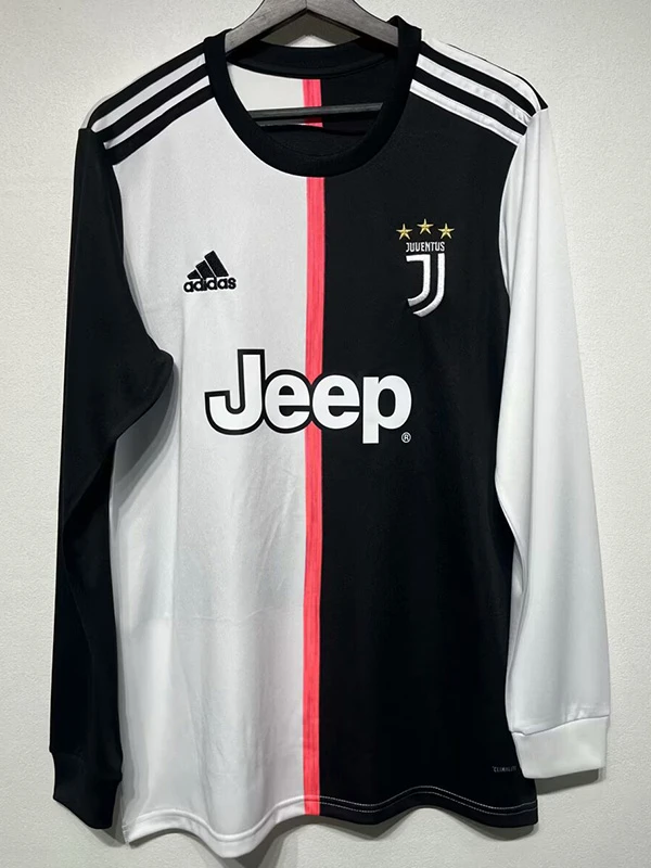 19-20 Juventus Home Retro Long Sleeve Soccer Jersey